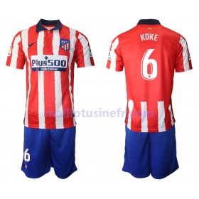 Maillot de Foot Atlético Madrid Koke 6 Domicile 2020-21 - Enfant